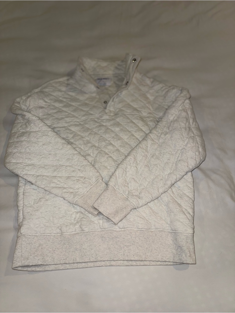 Old Navy Men's Quilted Popover Sweater - Cream